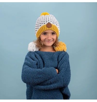 Bonnet KIDS Virgin blue lagoon mustard Cabaia