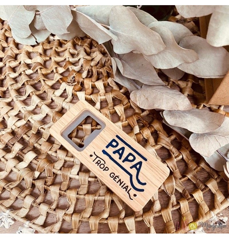 Décapsuleur en bois "Papa...
