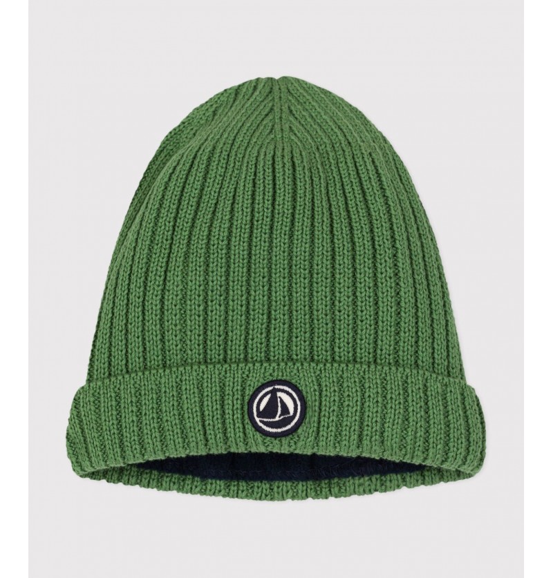 Bonnet vert Petit Bateau