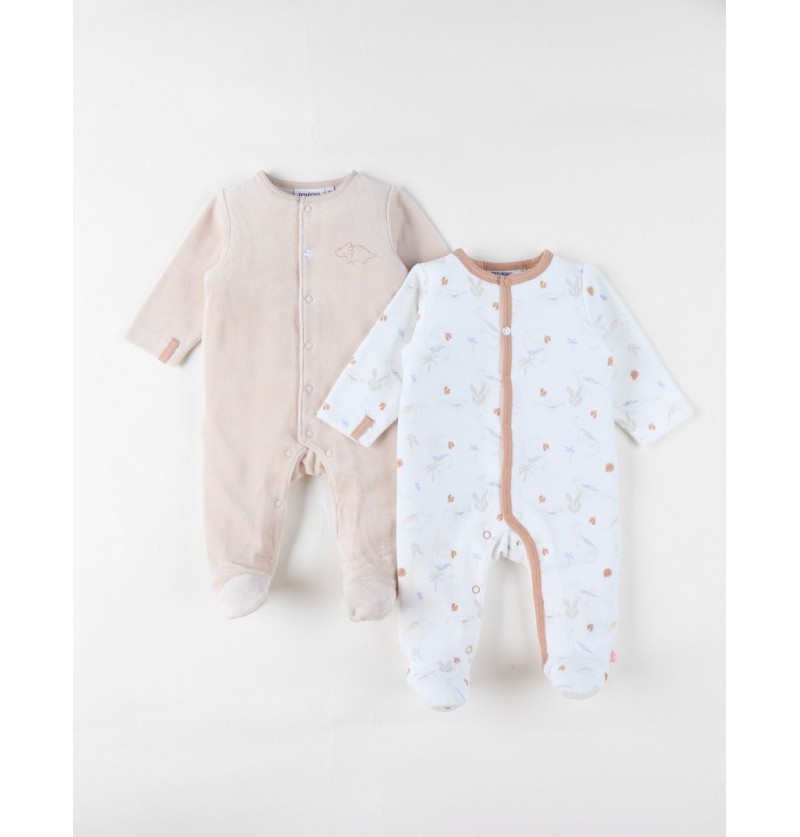 Set de 2 pyjamas en velours...