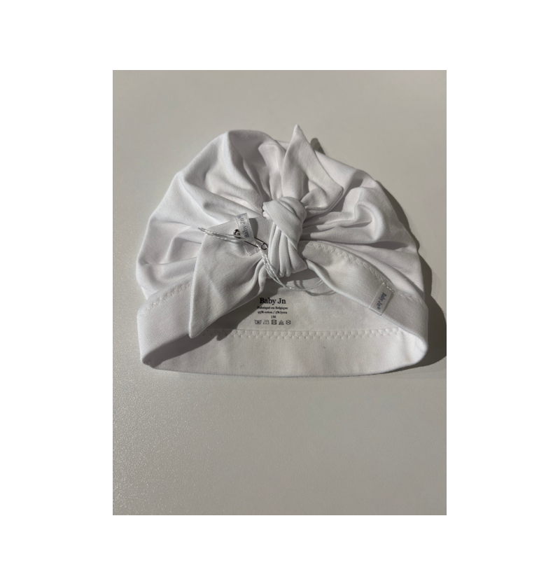 Bonnet turban Blanc Baby JN