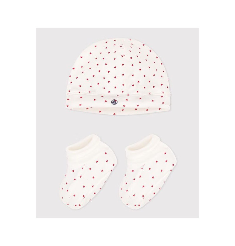 Bonnet + Chaussons Coeur...