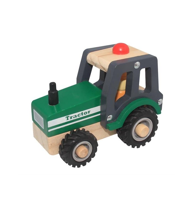 Tracteur en bois vert Magni