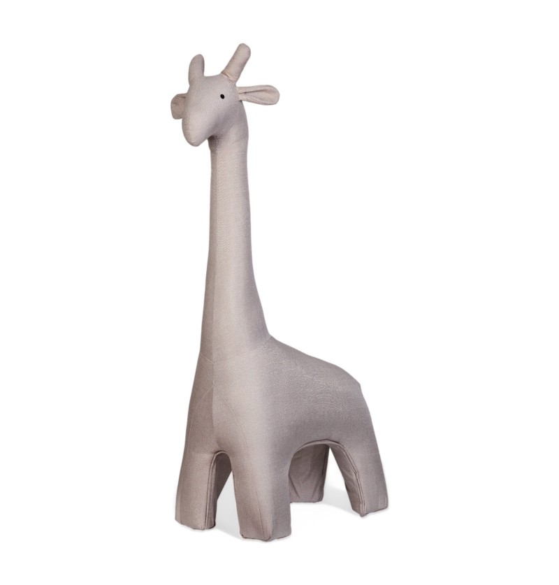 Peluche girafe en lin beige...