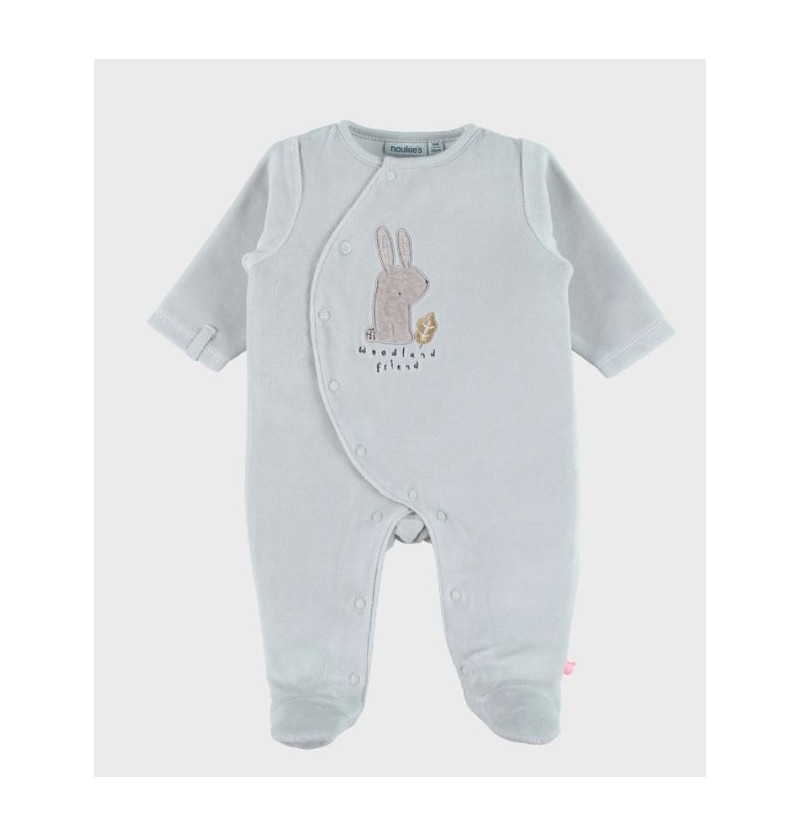 Pyjama velours vert Lapin...