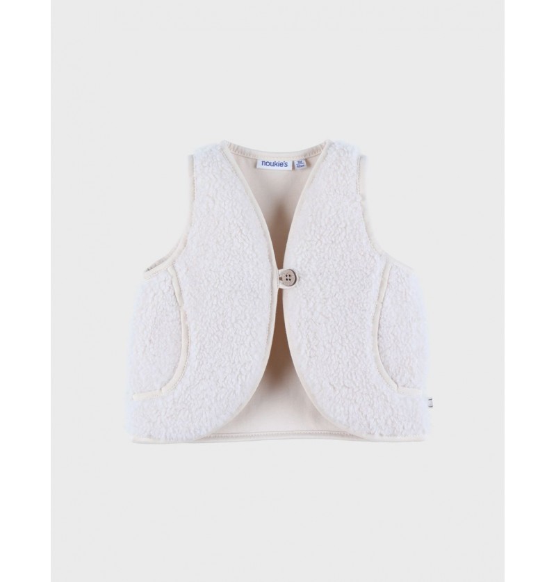 Veste sans manches taupe en...