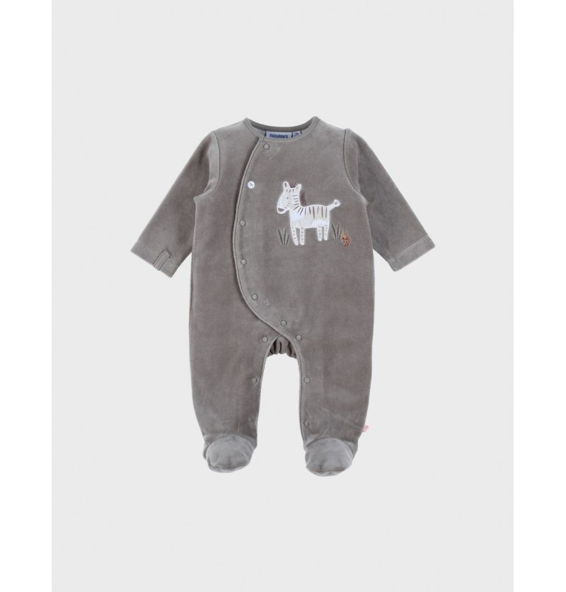 Pyjama bébé en velours kaki...