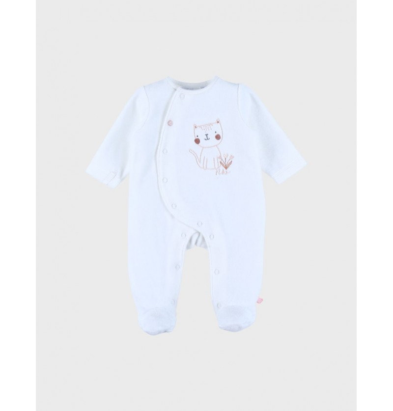 Pyjama bébé en velours chat...