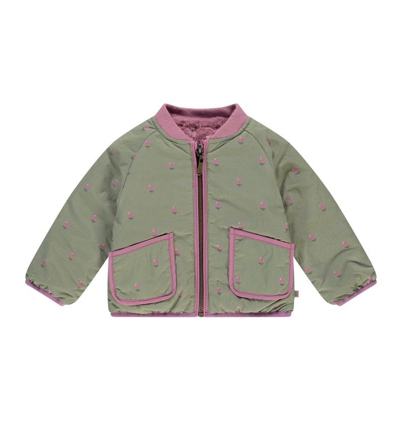 Veste réversible rose/kaki...