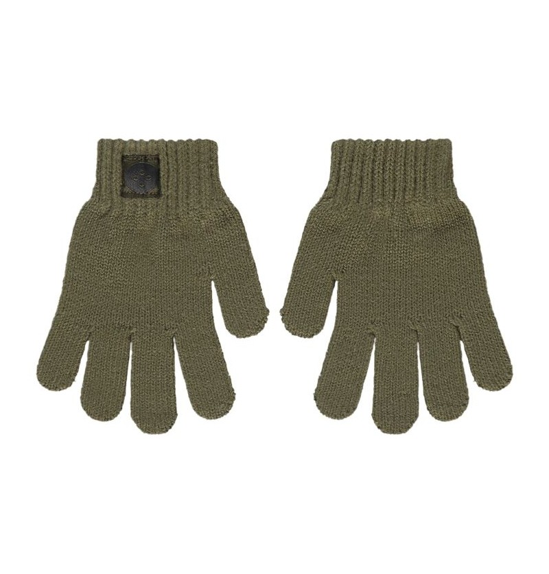 Gant en Tricot  vert Moss...