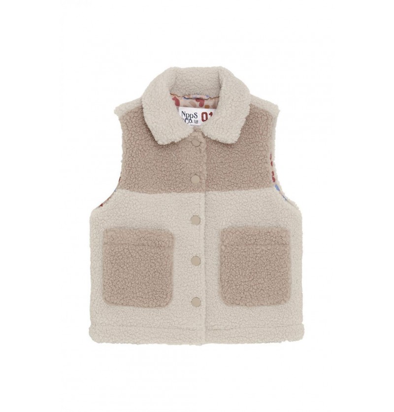 Gilet sans manches en teddy...