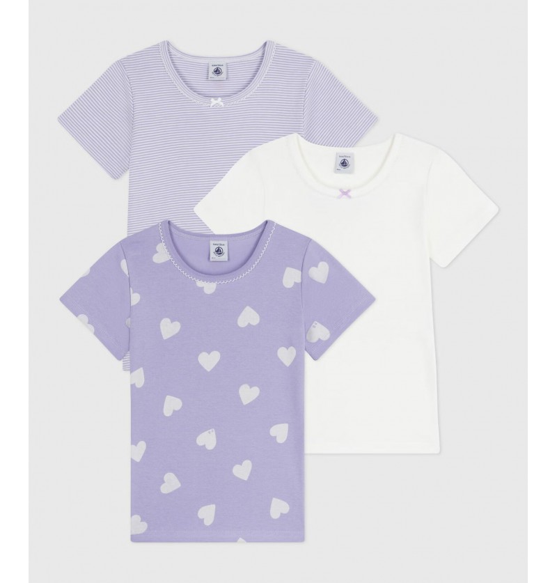 Lot de 3 chemisettes coeur...