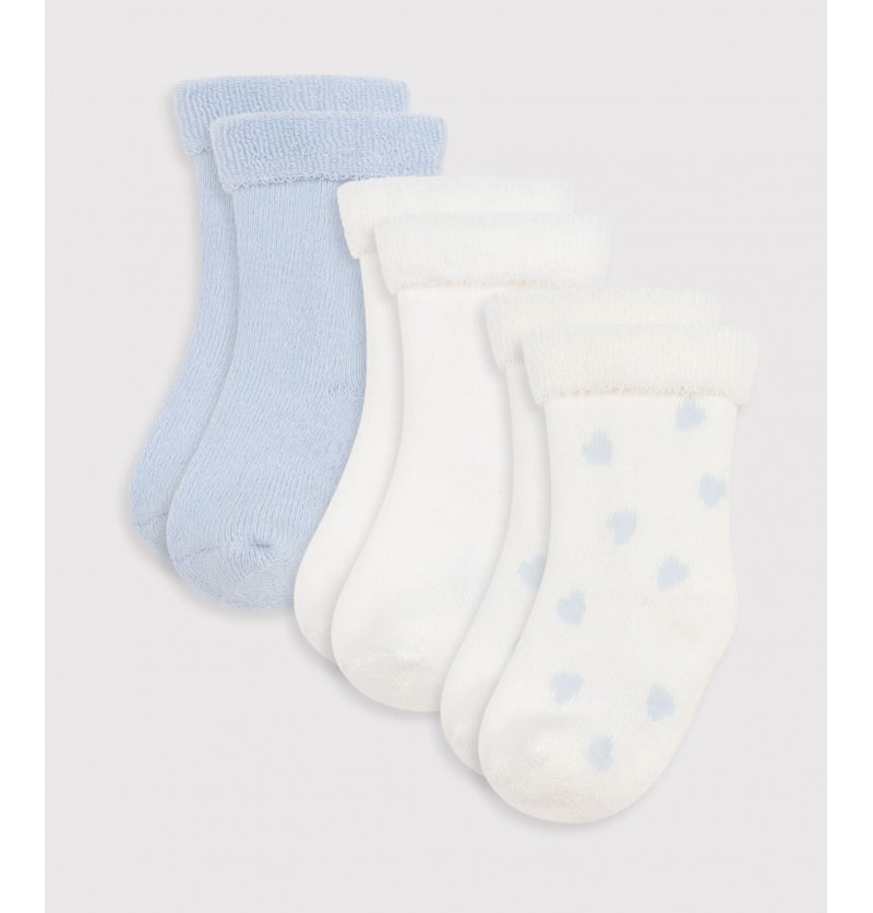 Lot de 3 chaussettes bleu...