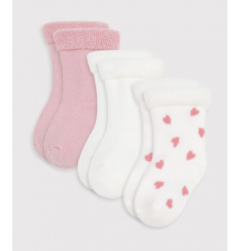 Lot de 3 chaussettes rose...