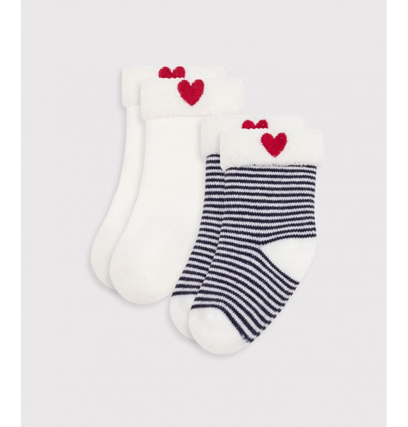 Lot de 2 chaussettes coeur...