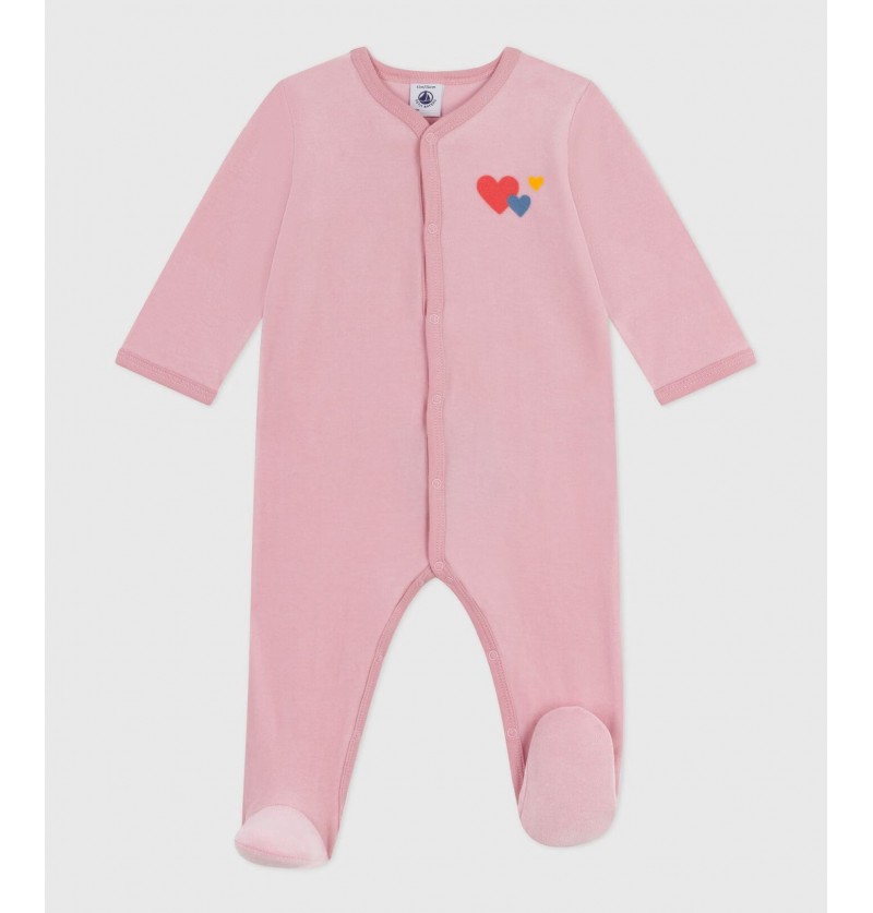 Pyjama velours rose Petit...