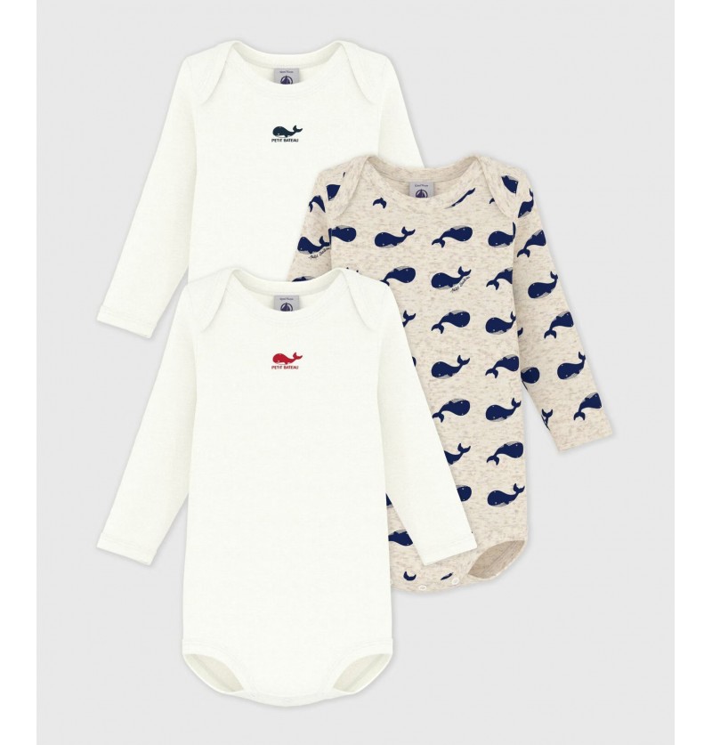 Lot de 3 bodys US Baleine...