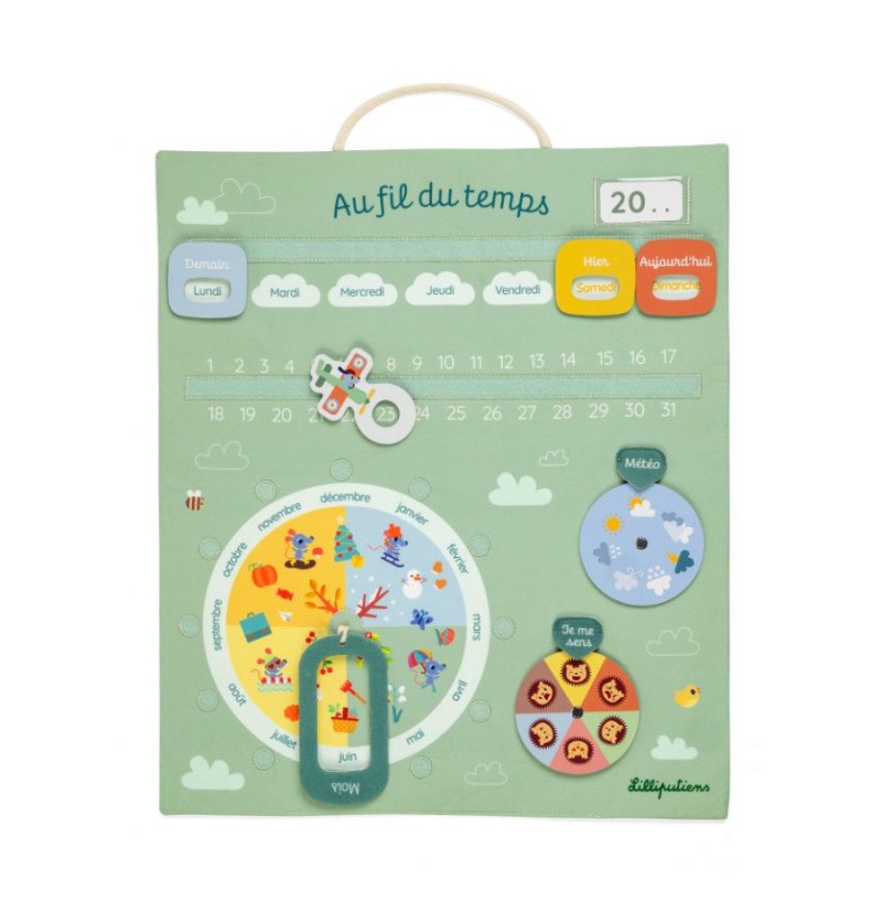 Calendrier en tissu "Au fil...