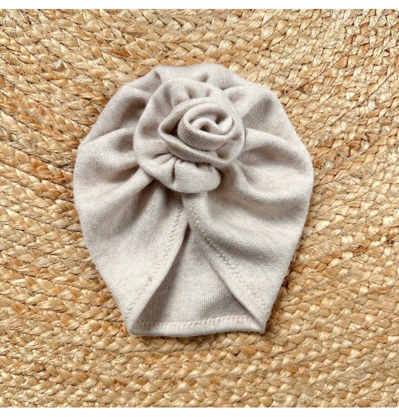 Turban fleur Bella beige...