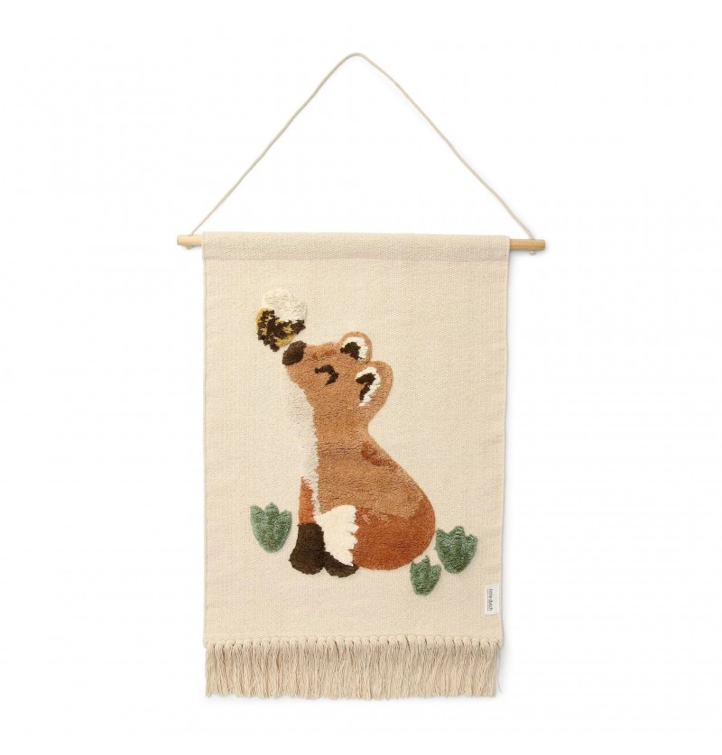 Tapisserie renard Blanc...