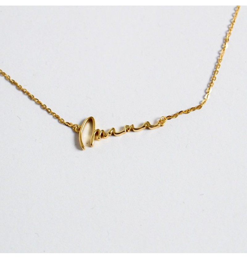 Collier Mama plaqué or 18...