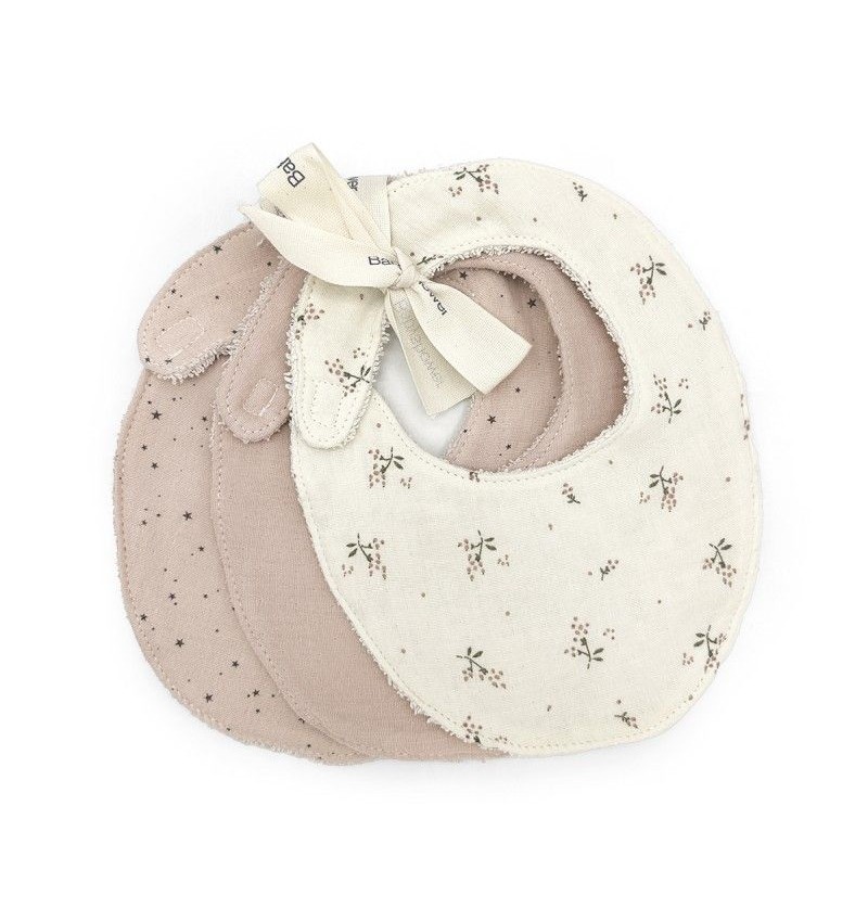 Set 3 bavoirs roseberry...