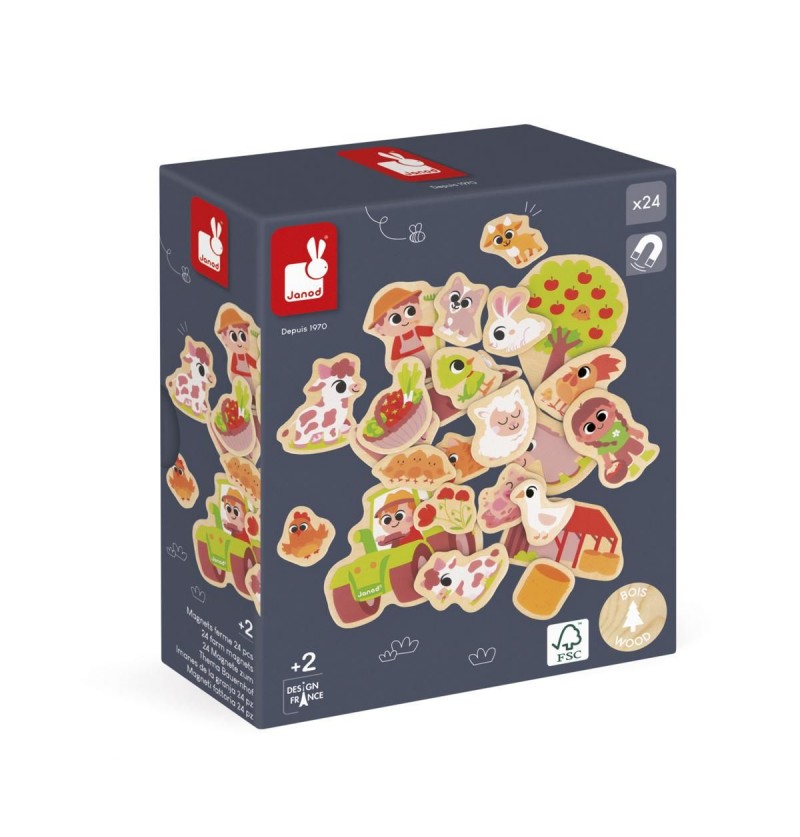 Jeu en bois - Magnets Ferme...