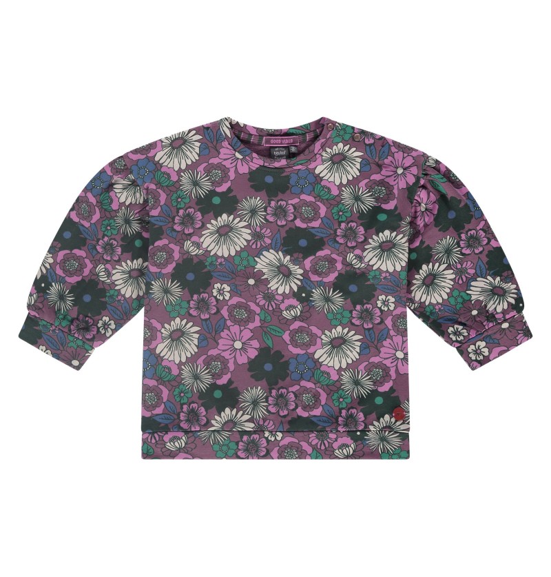 Pull mauve fleurs Babyface