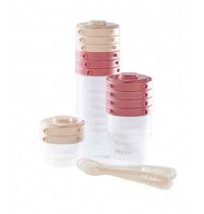 BÉABA, Lot de 12 Portions Conservation et 2 Cuillères Silicone