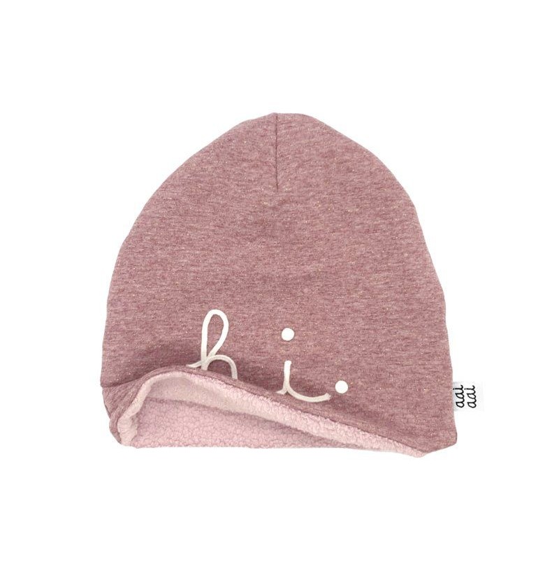 Bonnet hiver rose 3-6mois...