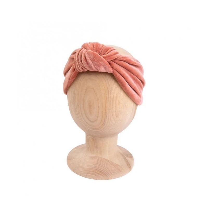 Bandeau velour Vieux rose...