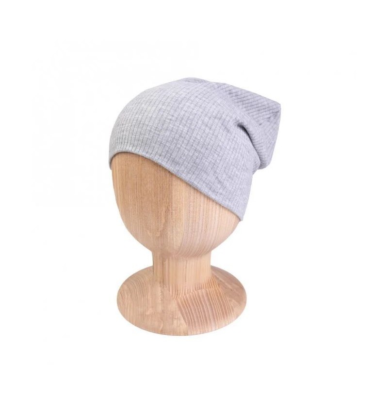 Bonnet côtlé gris 0-6m Ul&Ka