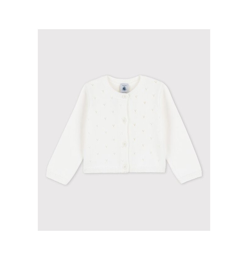 Cardigan beige 3mois Petit...