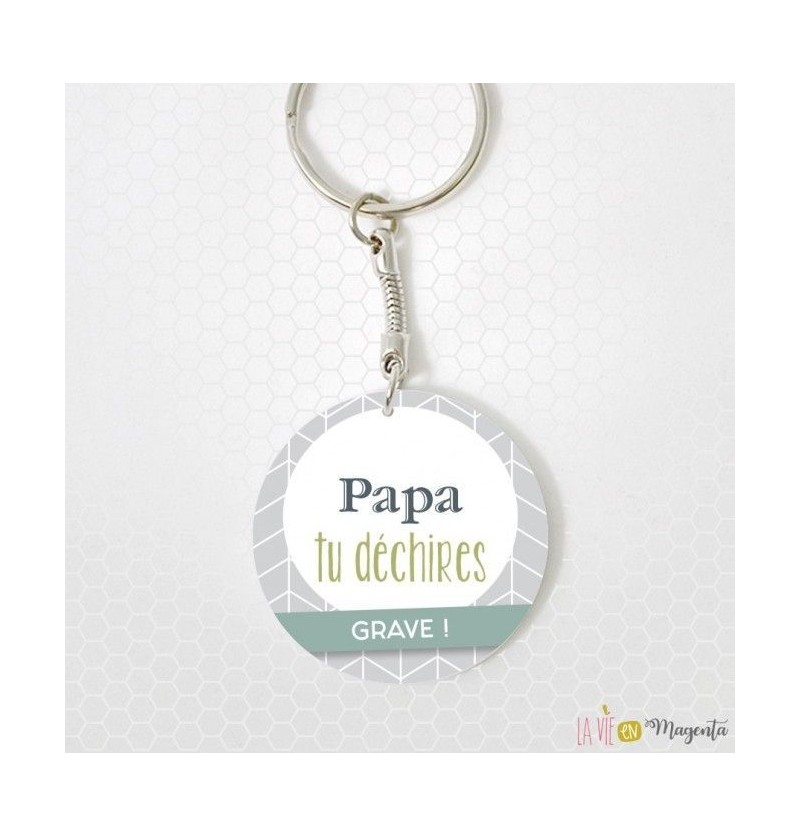Porte-clés "papa tu...