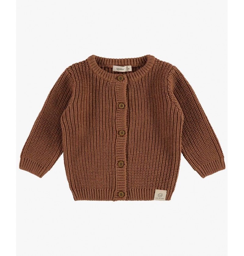 Cardigan brun avec boutons...