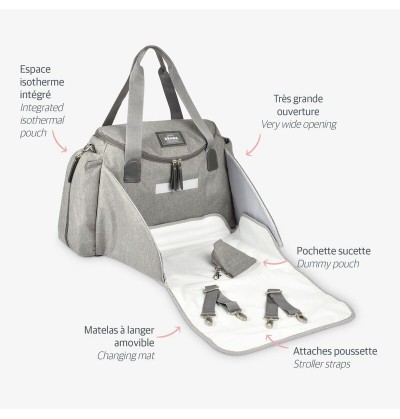 Sac à langer Sydney II Heather Grey Beaba