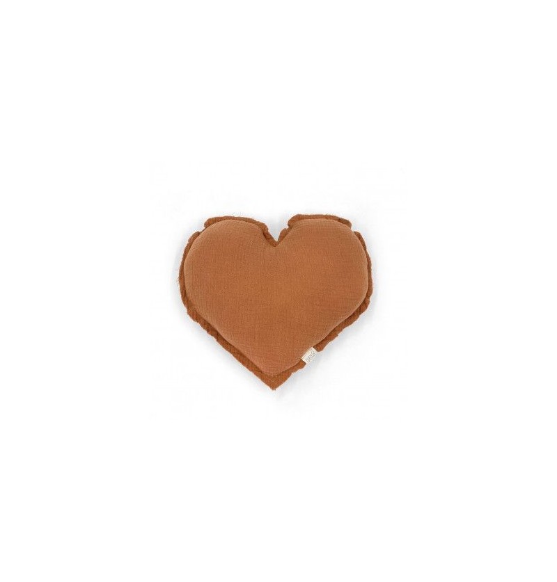 Coussin coeur caramel...