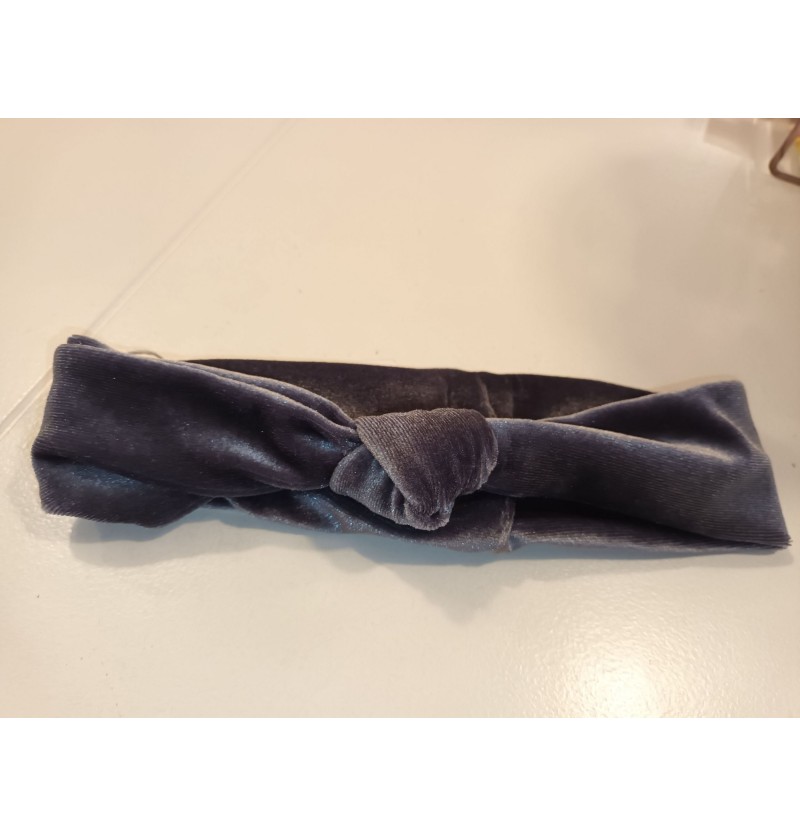 Bandeau velour gris UL&KA