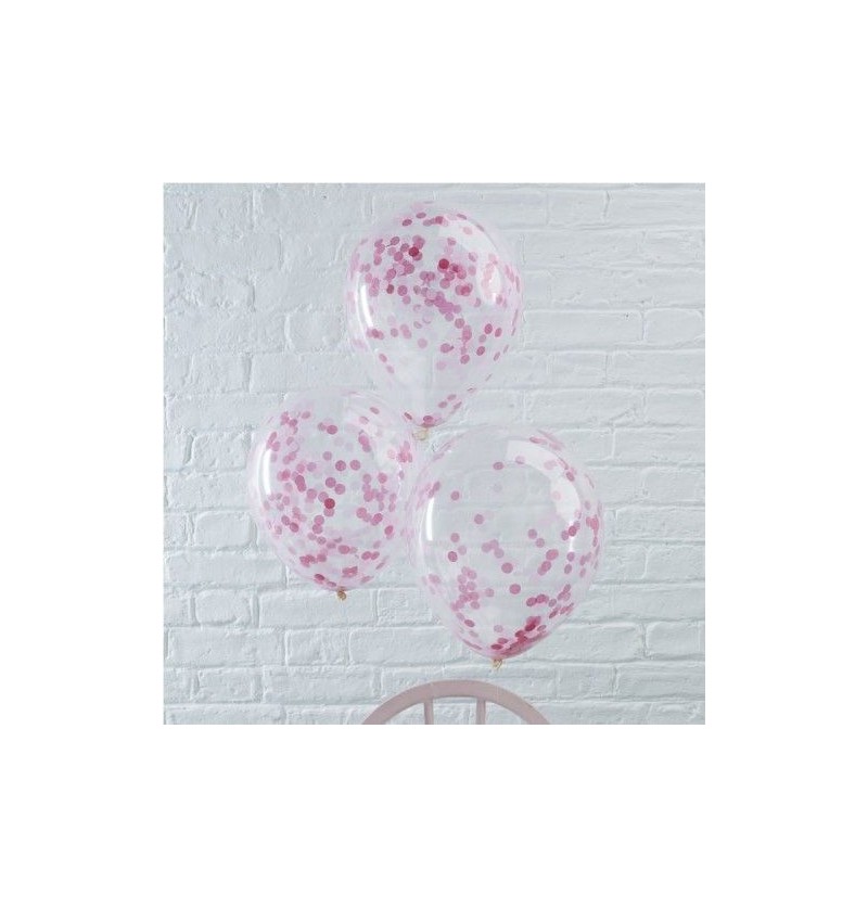 Ballons confettis rose...