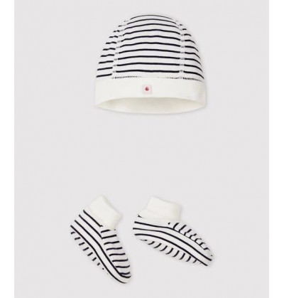 Ensemble bonnet + chaussons Petit Bateau