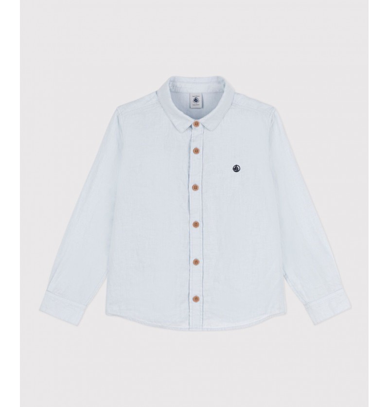 Chemise en lin bleu ciel...