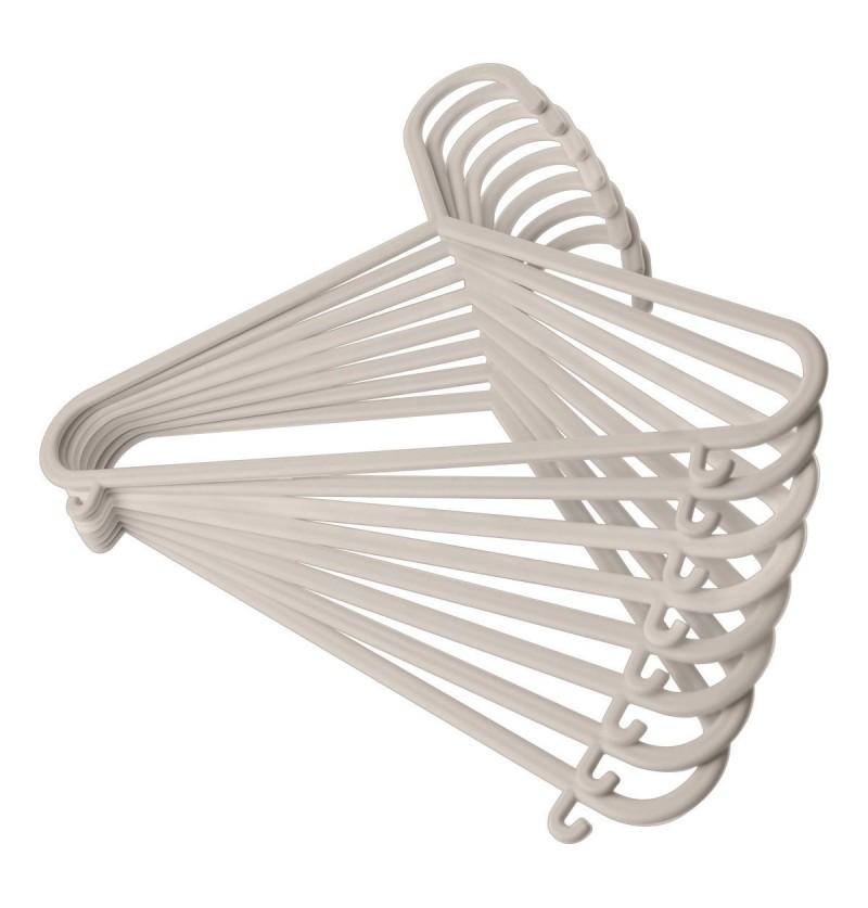 Lot de 8 cintres gris Maltex