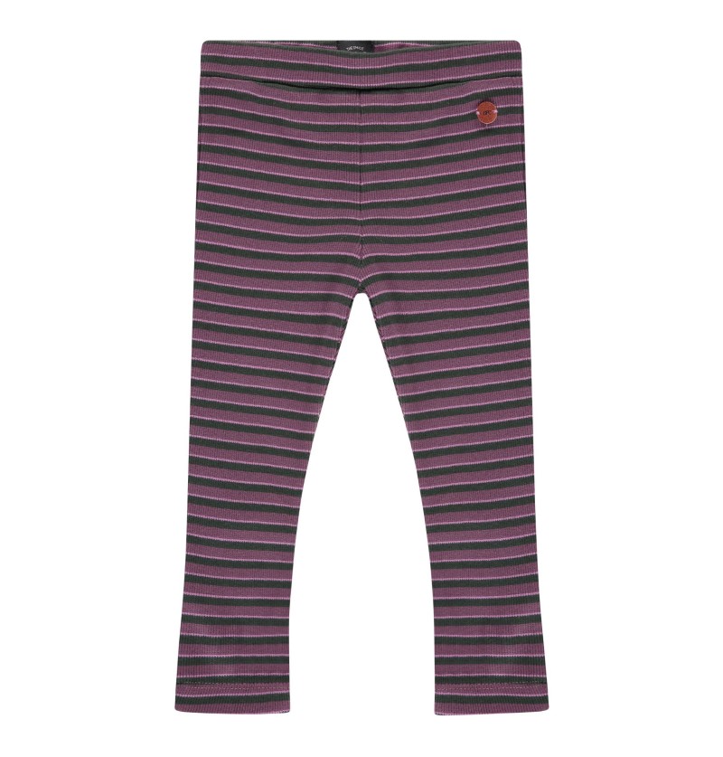 Legging rayures vert/mauve...