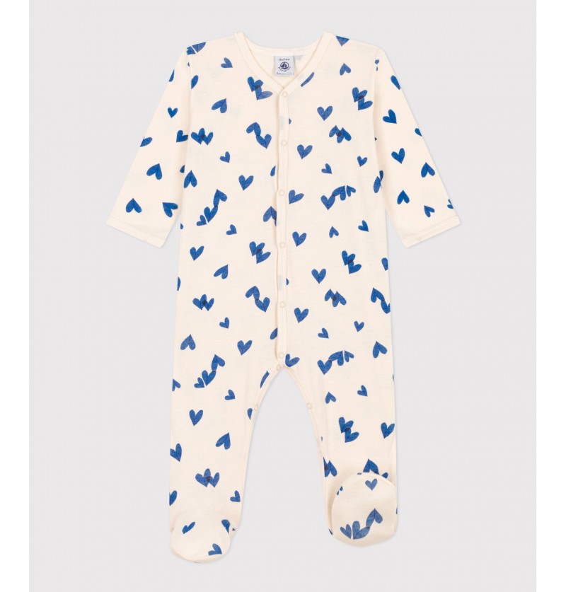 Pyjama coeur bleu en coton...