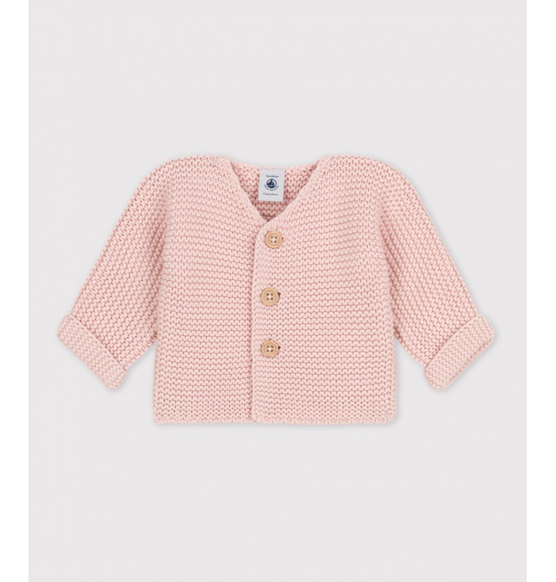 Cardigan tricot rose Petit...