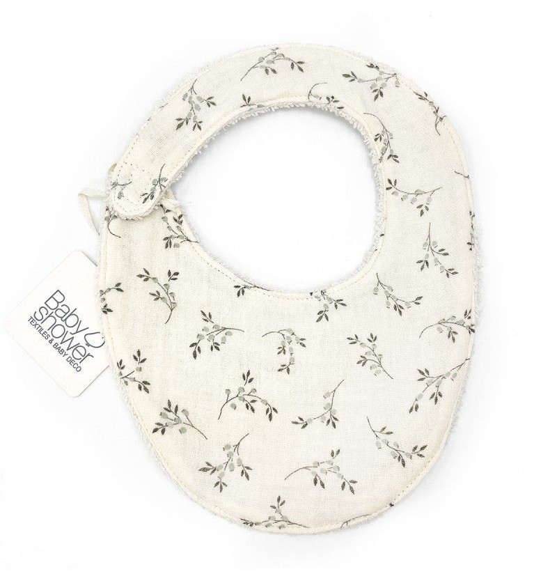Petit bavoir olive bloom...