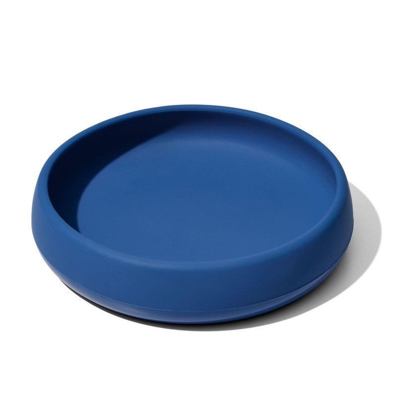 Assiette en silicone bleu...