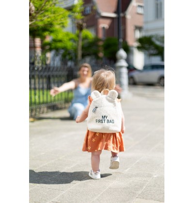 Nouveau - Vente Chaleur Sac à dos My First Bag Teddy ecru de Childhome en  ligne