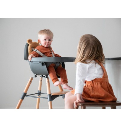 Tablette pour chaise haute Evolu avec set de table Anthracite Childhome