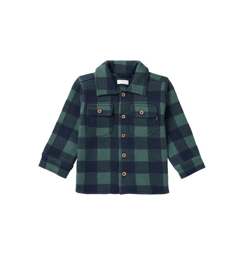 Chemise carreaux vert/bleu...